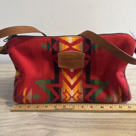 Vintage Pendleton Travel Kit Wool Purse Aztec Crossbody Zipper Shoulder Bag NWT - Picture 3 of 9